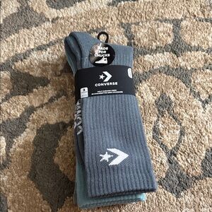 Converse Men's Blue and Gray Socks Set